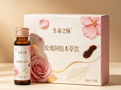 阿胶玫瑰口服液代加工 瓶装口服液饮品定制 礼盒装图1