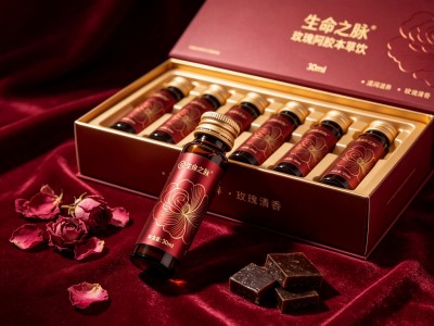 礼盒装瓶阿胶玫瑰植物饮 口服液饮品OEM贴牌定制图1