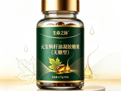 元宝枫籽油凝胶糖果 滴注成型即食膳食软糖瓶装 OEM图5