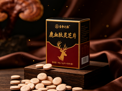 即食鹿血肽灵芝压片 多味食养原料复配片剂 瓶装糖果 可批量拿货图1